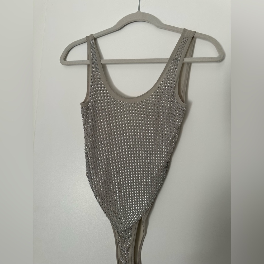 Zara Sparkling Silver Bodysuit